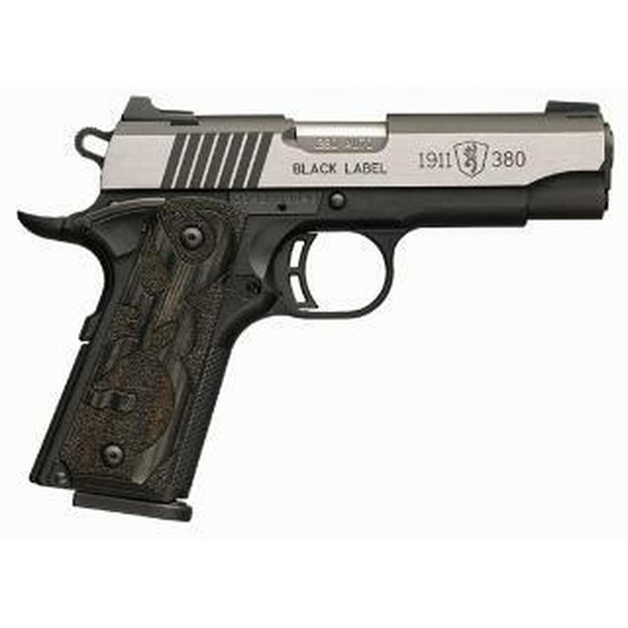 Browning Black Label Medallion Pro 1911, .380 ACP, 3.58″. 8rd, Laminate Grips