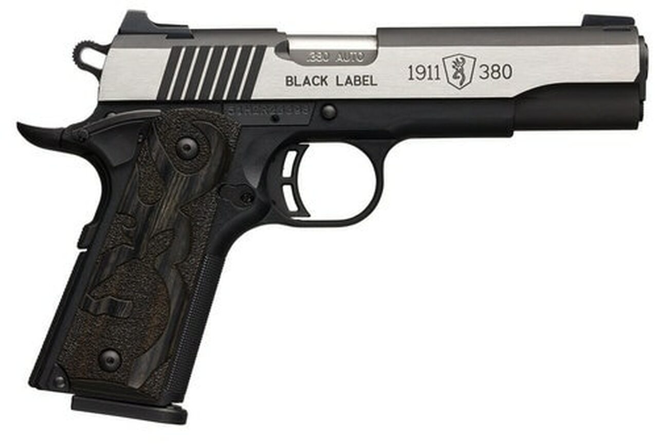Browning Black Label Medallion Pro 1911, .380 ACP, 4.25″, 8rd, Night Sights