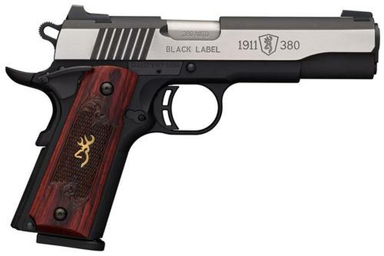 Browning Black Label Medallion Pro, .380 ACP, 4.25″, 8rd, Rosewood Grips