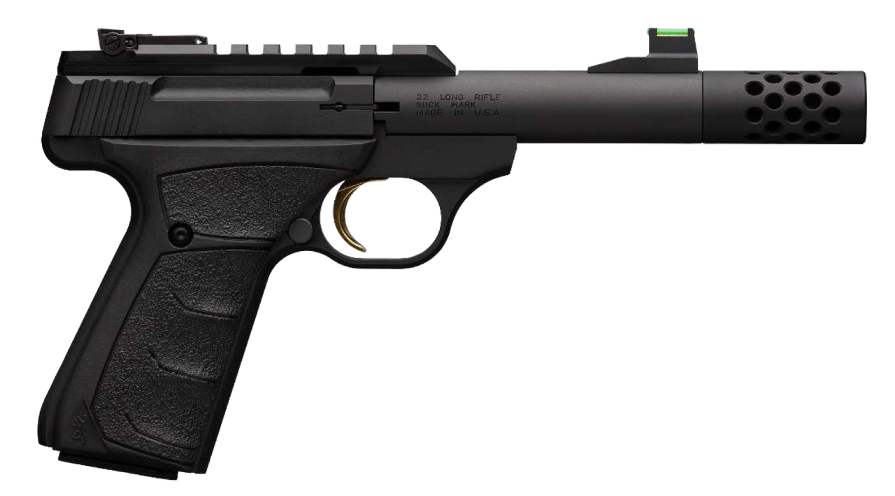 Browning Buck Mark Plus Micro Bull- Suppressor Ready 22 LR 4.40″, Matte Black Aluminum Slide Black Ultragrip FX Grip, 10 rd