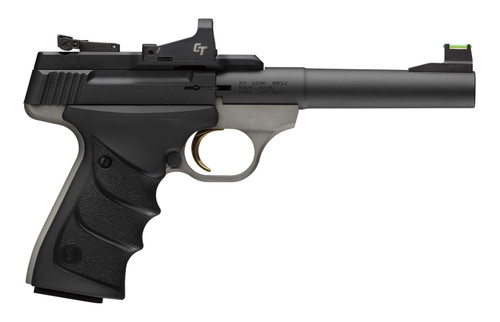 Browning Buck Mark Practical 22 LR, 5.5″ Barrel, Black/Gray, Crimson Trace Red Dot, 10rd
