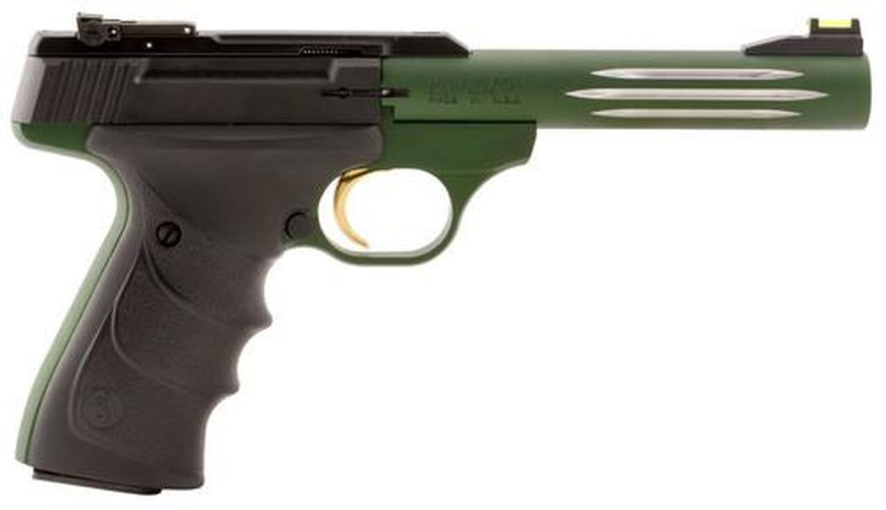 Browning Buck Mark URX, 22LR, 5.5″, 10rd, Green Finish, Fiber Optic Sights
