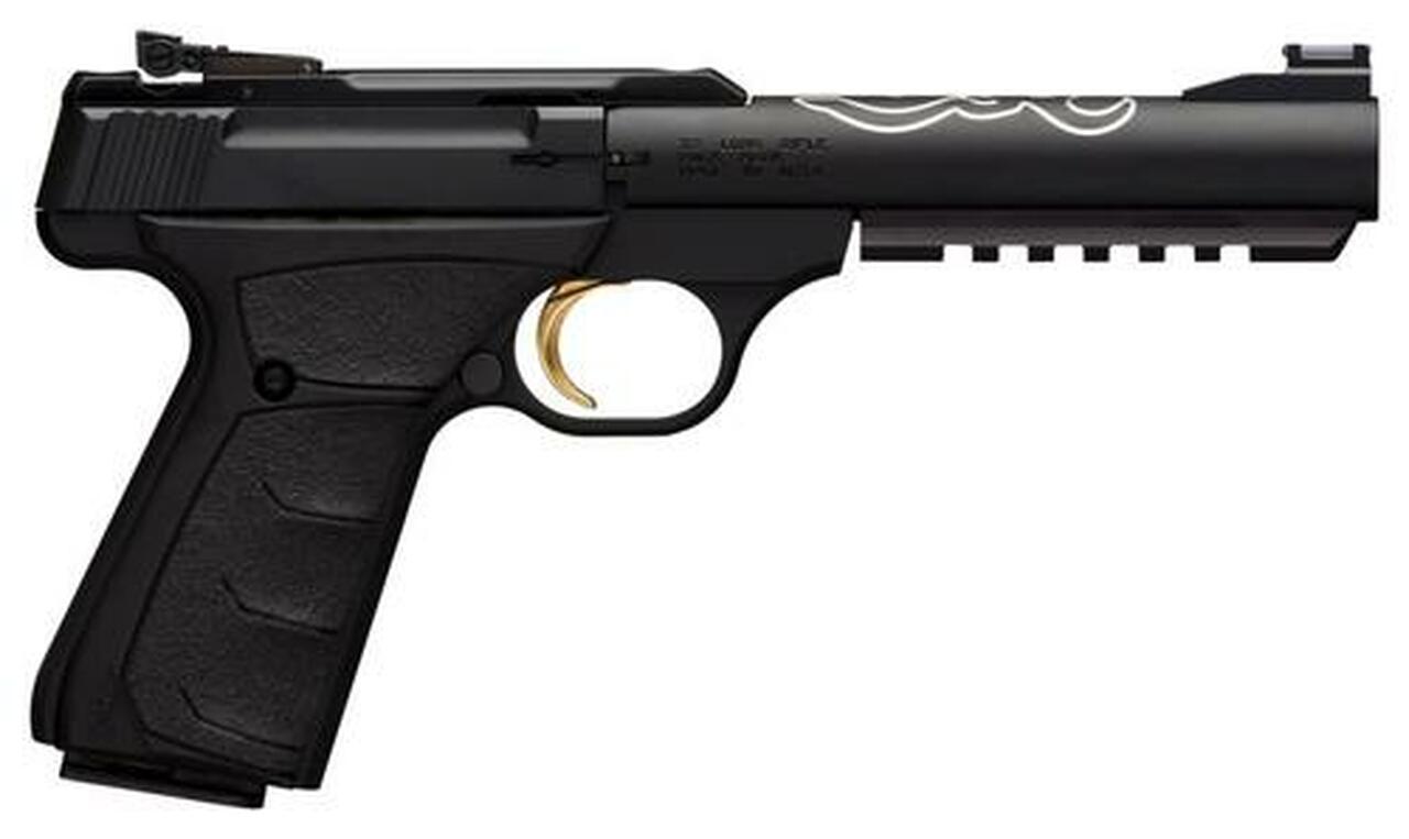 Browning BuckMark Lite UFX, 22LR, 5.5″, 10rd, Black Ultragrip FX, Fiber Optic Sights