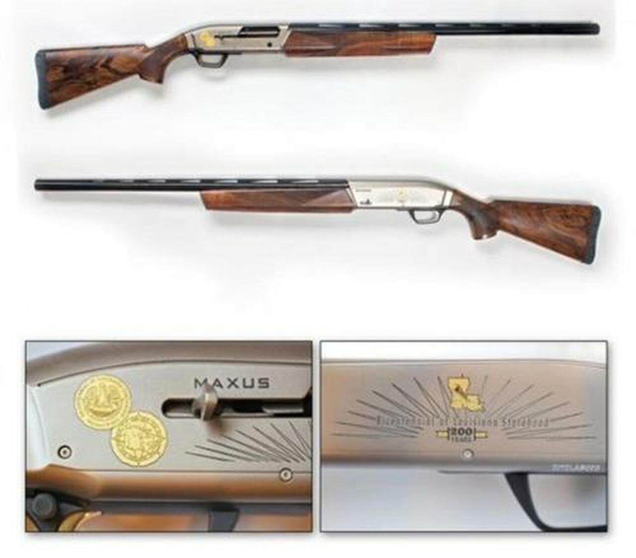 Browning Maxus Hunter Louisiana Bicentennial Edition 12 ga 28″ High Grade Walnut Stock, Gloss Finish