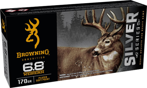 Browning Silver Series 6.8 Western, 170gr, Jacketed Hollow Point, 20rd Box