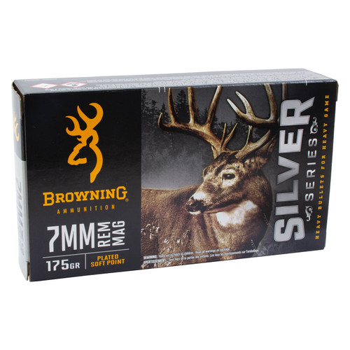 Browning Silver Series 7mm Remington Mag, 175gr, Soft Point, 20rd Box