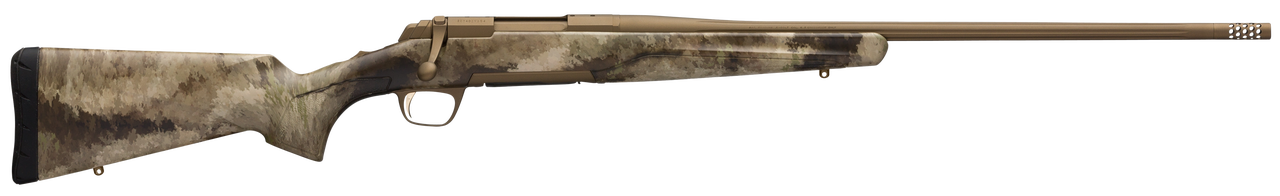 Browning X-Bolt Hells Canyon Speed 6.5 PRC, 24″ Barrel, Burnt Bronze Cerakote A-TACS AU Camo Threaded Muzzle Brake, 3rd