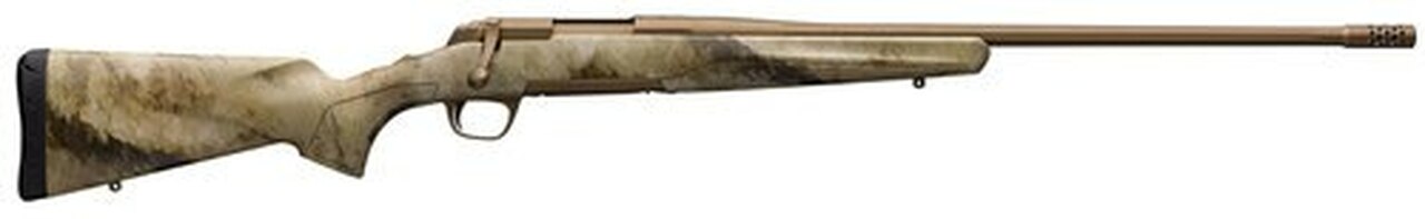 Browning, X-Bolt, Hell’s Canyon Speed, Suppressor Ready, Bolt Action, 308 Win, 22″ Barrel, Burnt Bronze Finish, ATACS AU Composite Stock, 4Rd