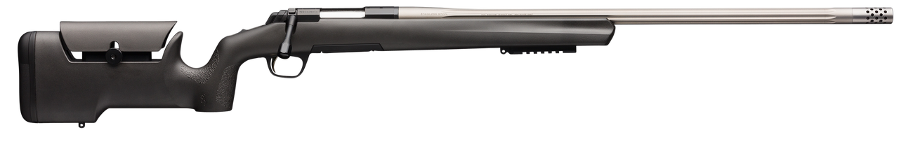 Browning X-Bolt Max Varmint/Target 204 Ruger, 26″ Barrel, Matte Black Satin Gray, Fixed Max Adjustable Comb Stock, Black, 5rd