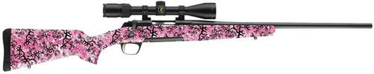 Browning X-Bolt Micro Bolt 243 Win 20″ Barrel, BuckThorn Pink Stock Blued, 4rd