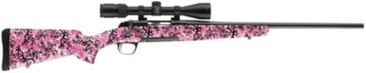 Browning X-Bolt Micro Bolt 7mm-08 Rem 20″ Barrel, BuckThorn Pink Stock Blued, 4rd