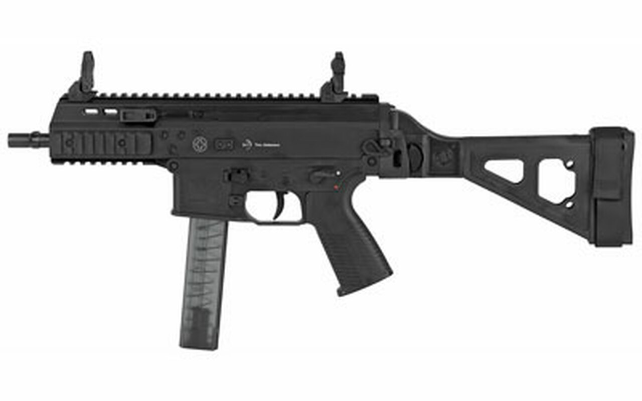 B&T APC9 Pro 9mm, 6.9″ Barrel, Folding SB Tactical Brace, Adj. Sights, Black, 30rd