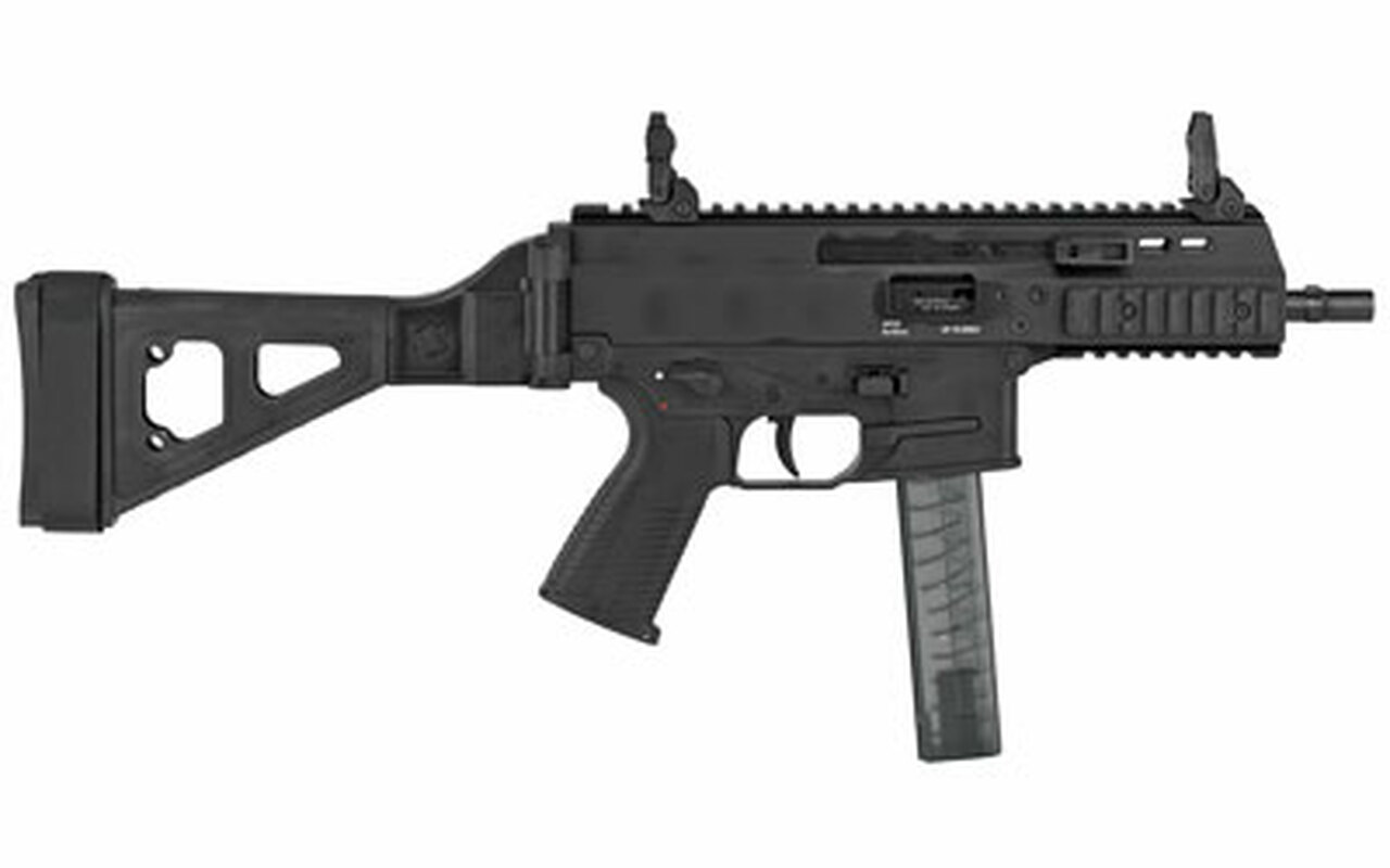 B&T APC9 Pro 9mm, 6.9″ Barrel, Folding SB Tactical Brace, Adj. Sights, Black, 30rd