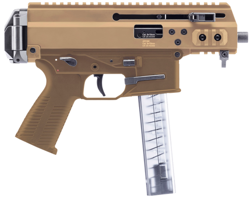 B&T APC9K Pro 9mm, 4.3″ Barrel, Coyote Tan, Picatinny Rail, 30rd