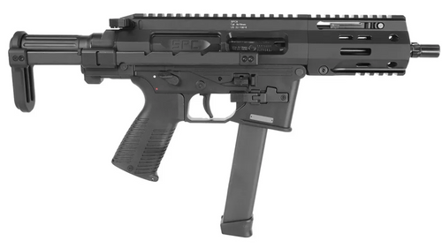 B&T SPC9 SBR 9mm, 4.5″ Barrel, Black, Glock Magazine Compatible, 33rd