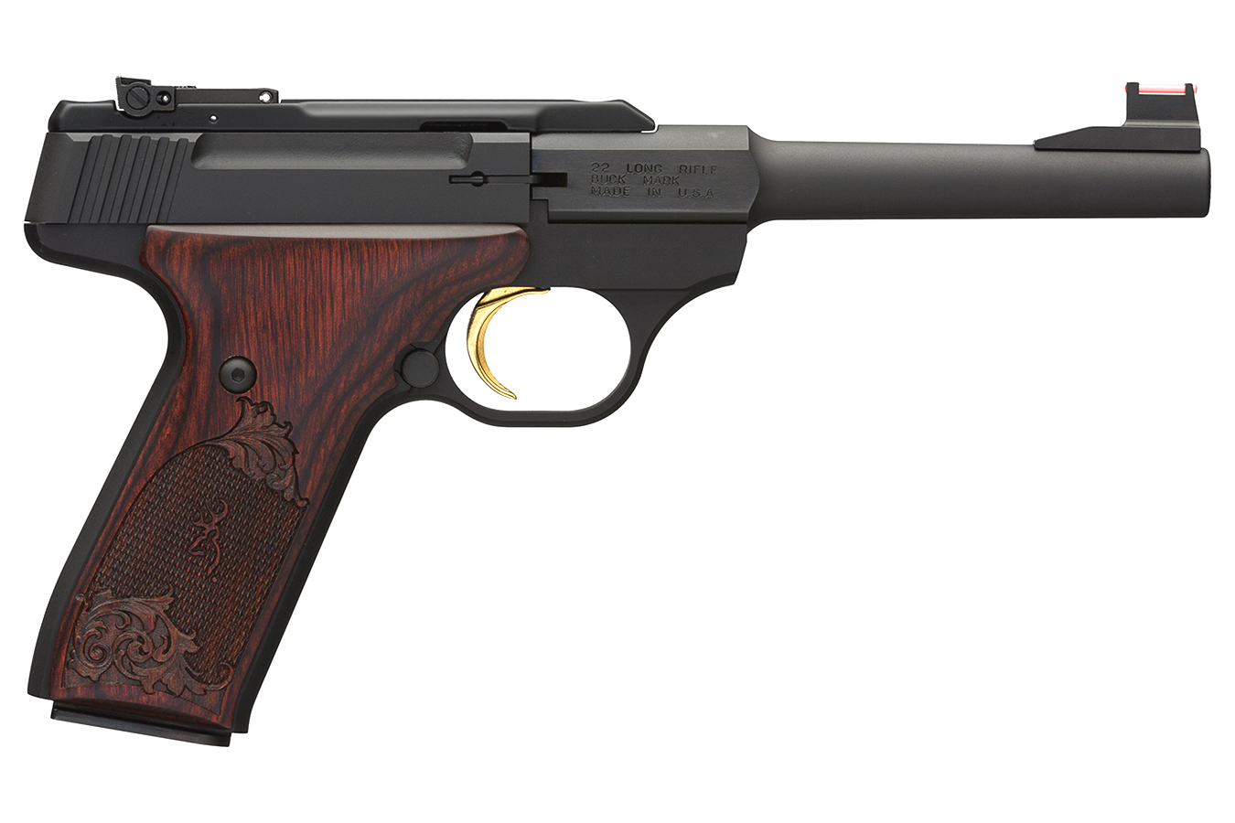 Buck Mark Challenge 22LR Pistol with Brown Wood Textured Grips
