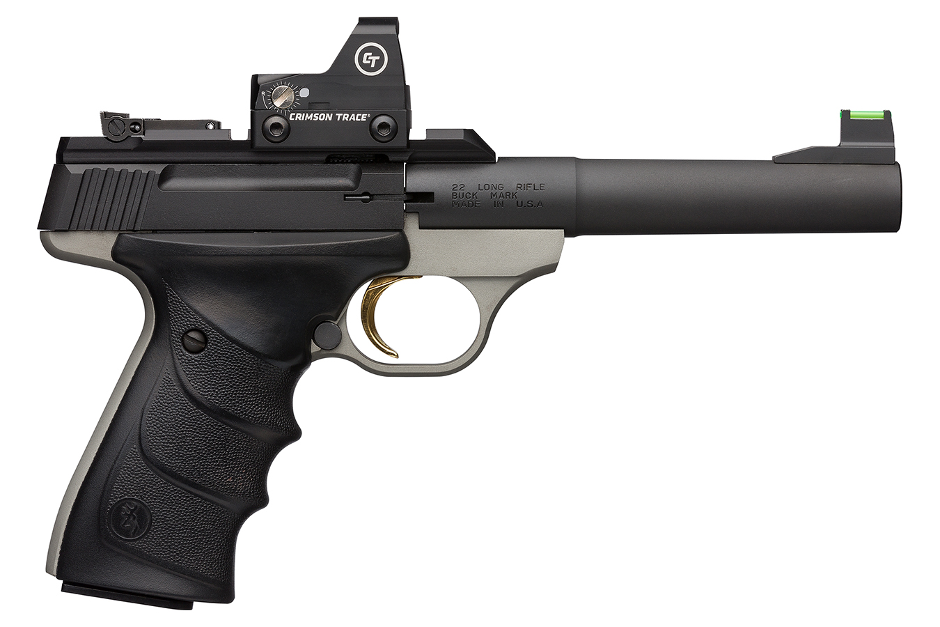 Buck Mark Plus Practical 22 LR Rimfire Pistol with Crimson Trace Red Dot Sight
