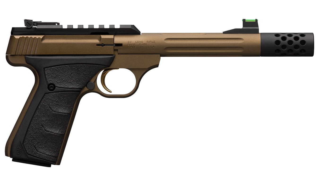 Buck Mark Plus Speed 22LR Rimfire Pistol with Bronze Cerakote Finish
