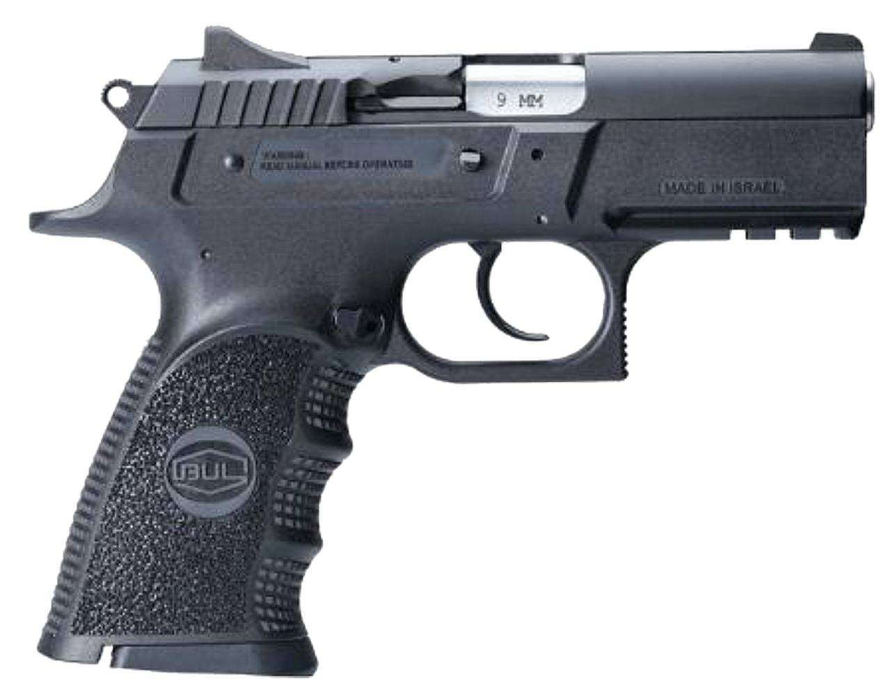 BUL ARMORY USA Cherokee Compact 9mm 3.66″ 17rd Black Oxide Steel Slide Black Polymer Grip