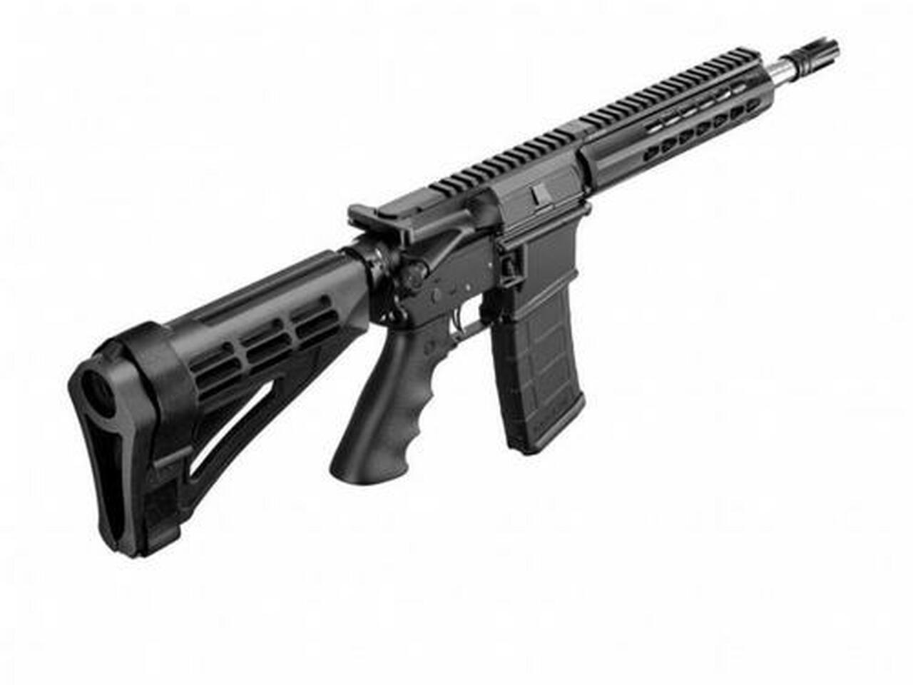 Bushmaster AR-15 Pistol Square Drop Pistol Rail, .223/5.56, 10″ Barrel, 30rd Mag Black