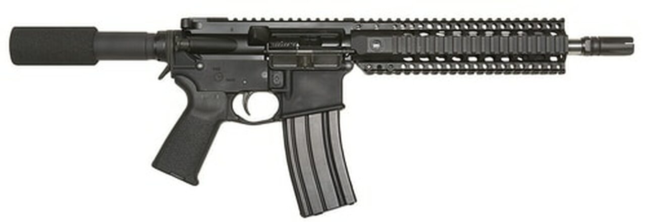 Bushmaster XM-15 Enhanced Patrolmans Pistol, .223/5.56, 10.5″, 30rd, Black