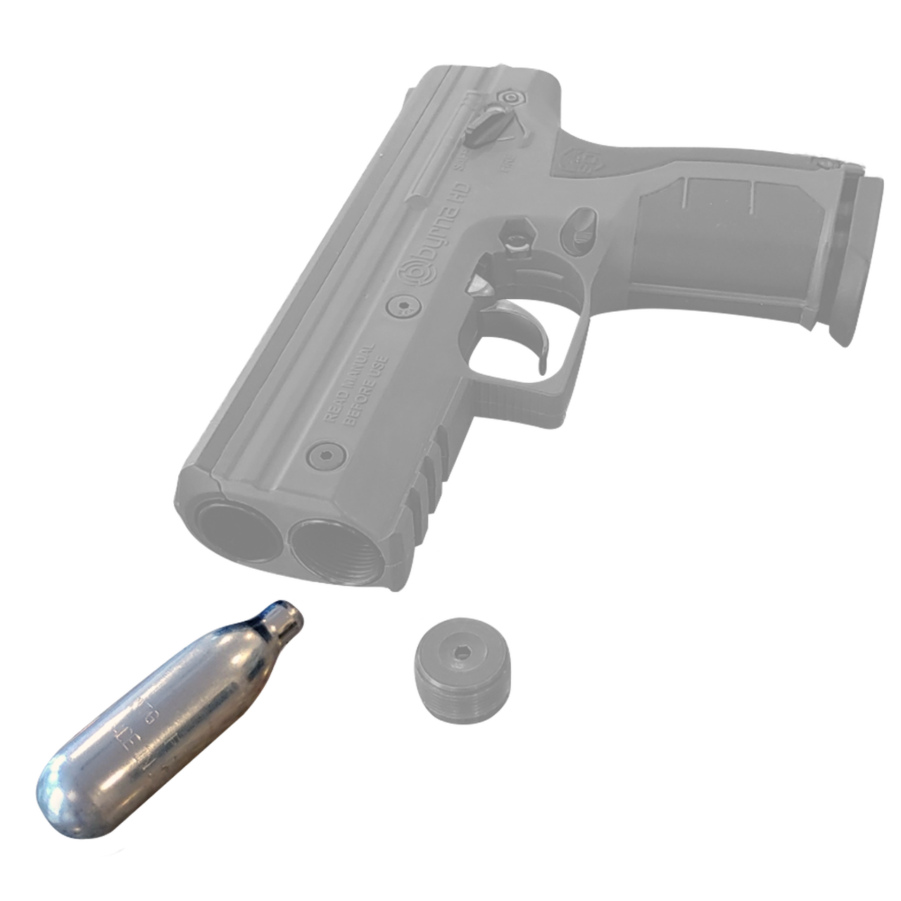 Byrna 8 Gram CO2 Cartridges + Oiler (Pack of 10) For the Byrna HD Launcher