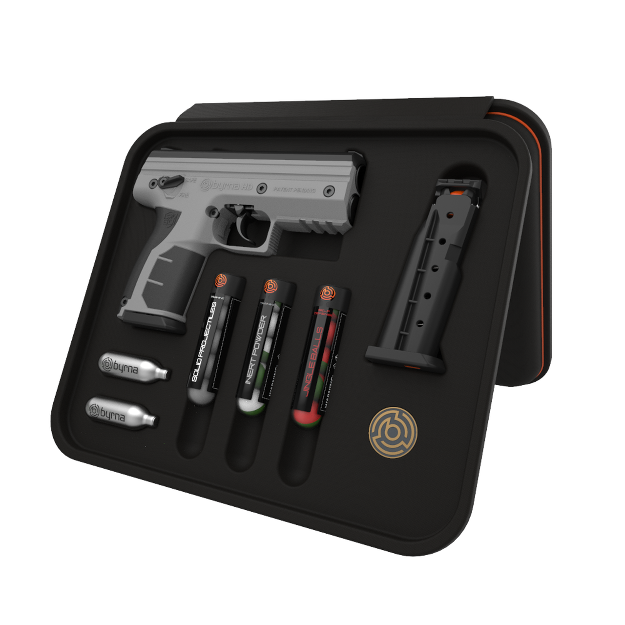 Byrna HD Max Kit – Grey Non-Lethal Self Defense Weapon, 2- 5rd Mags, No Permits or Background Checks