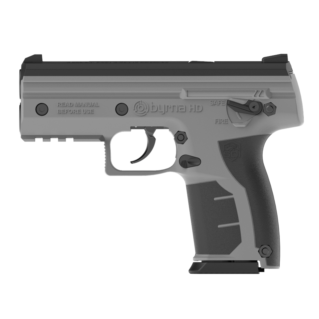 Byrna HD Max Kit – Grey Non-Lethal Self Defense Weapon, 2- 5rd Mags, No Permits or Background Checks