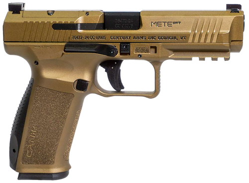 Canik Mete SFT 9mm, 4.46″ Barrel, Burnt Bronze Cerakote, Optic Ready, 20rd