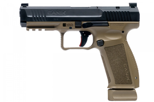 Canik METE SFT 9mm, 4.46″ Barrel, Flat Dark Earth Frame, Black Slide, 10rd