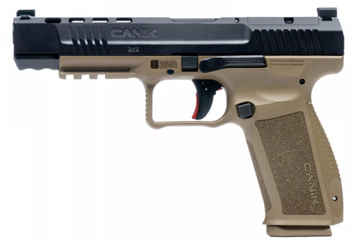 Canik METE SFx 9mm, 5.2″ Barrel, Flat Dark Earth Frame, Black Slide, 10rd
