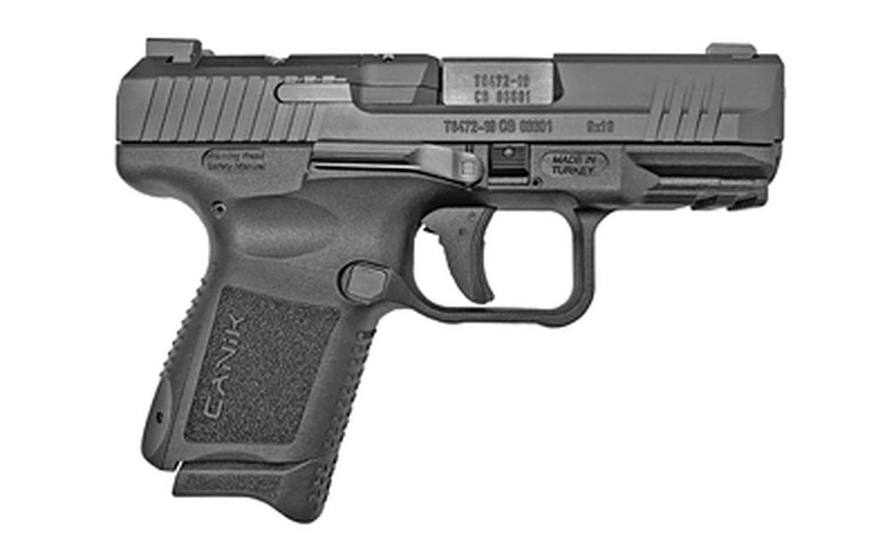 Canik TP9 Elite SC Blackout Edition 9mm, 3.6″ Barrel, Polymer, Black, Micro Red-Dot Base, Holster, Back Straps, 2x12rd