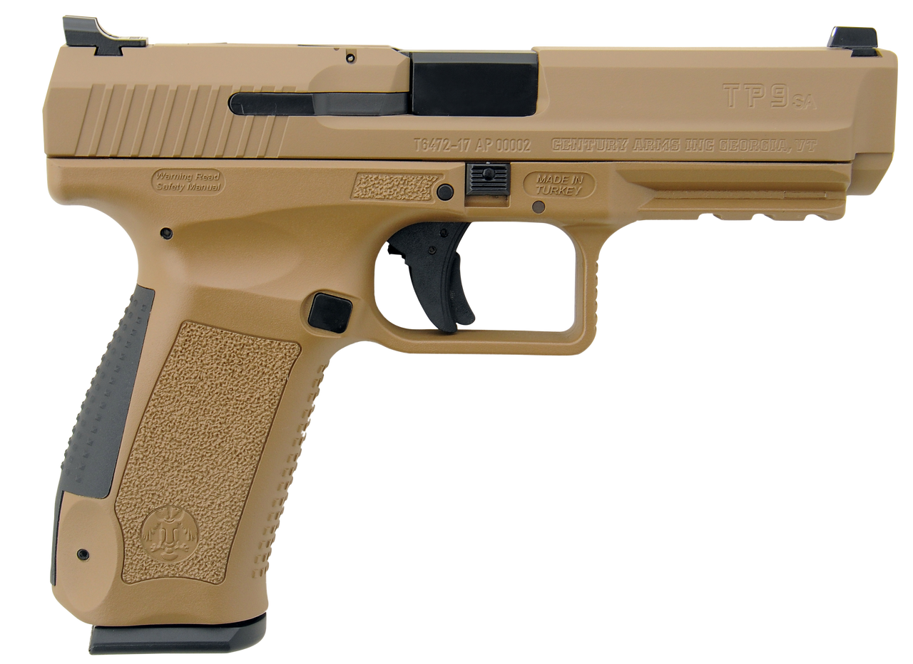 Canik TP9SA Mod.2 9mm, 4.46″ Barrel, Desert Tan, 18rd Mag