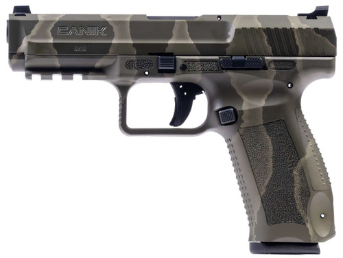 Canik TP9SF 9mm, 4.46″ Barrel, Reptile Green, Includes Holster, 18rd