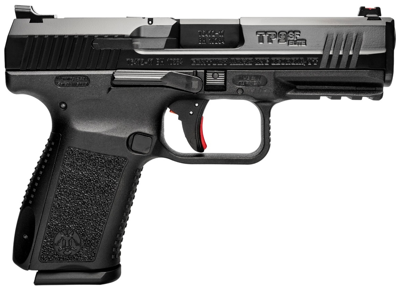 Canik TP9SF Elite 9mm, 4″ MG Barrel, Warren Tactical Sights, Black, 10rd