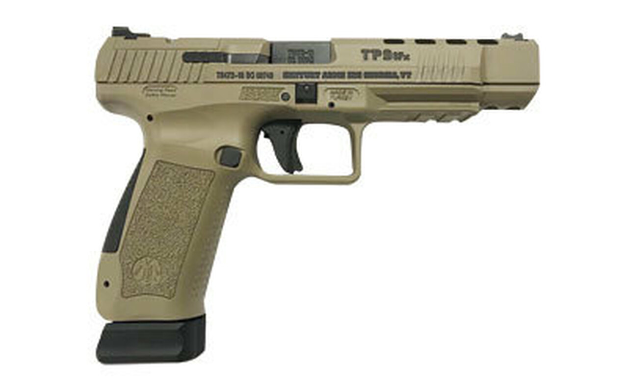 Canik TP9SFx 9MM, 5.2″ Match Bbl, Flat Dark Earth, 2×20 Rcd Mags