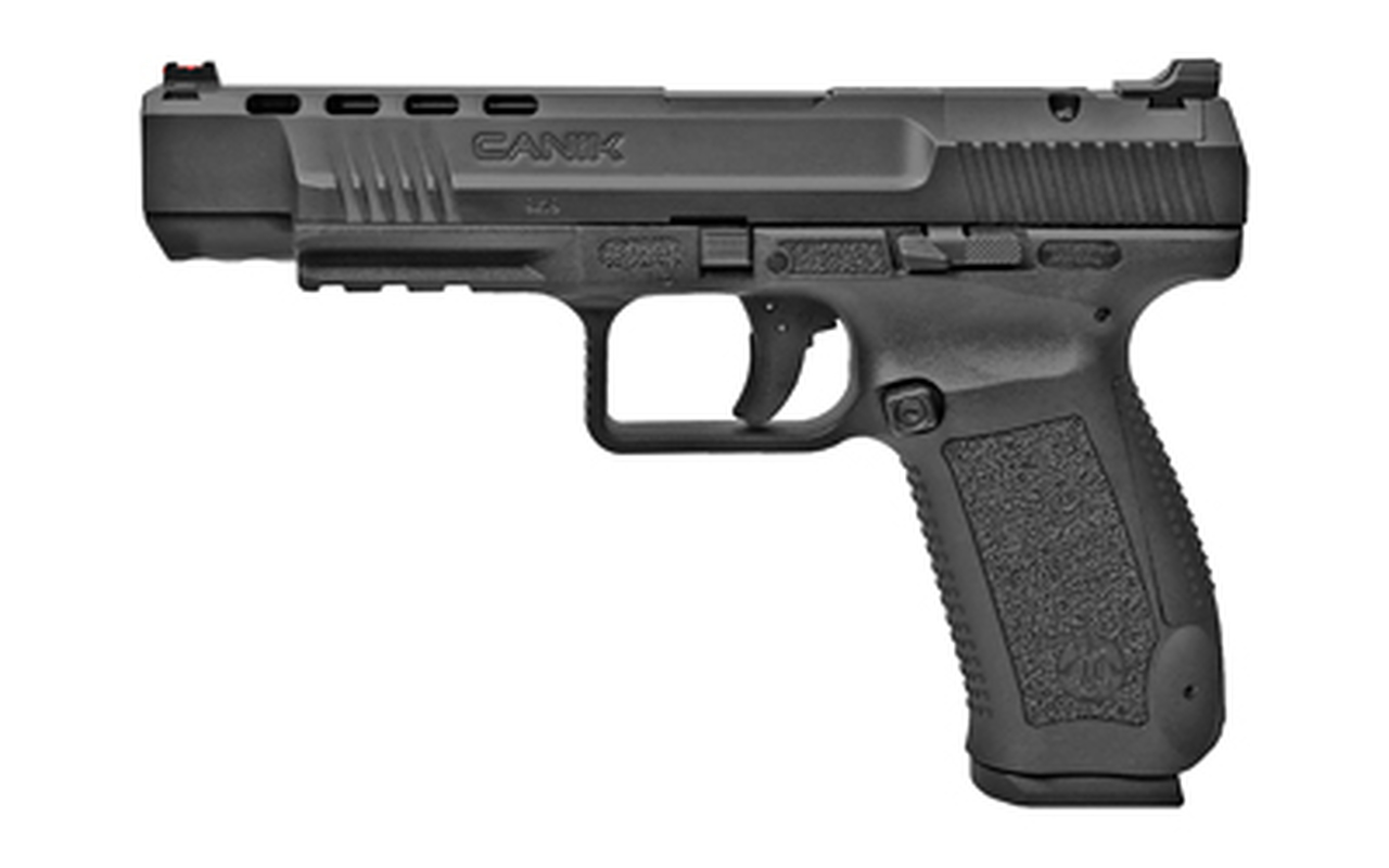 Canik TP9SFx 9mm, 5.2″ Match Grade Barrel, Fiber Optic Sights, Black, 2x 20rd