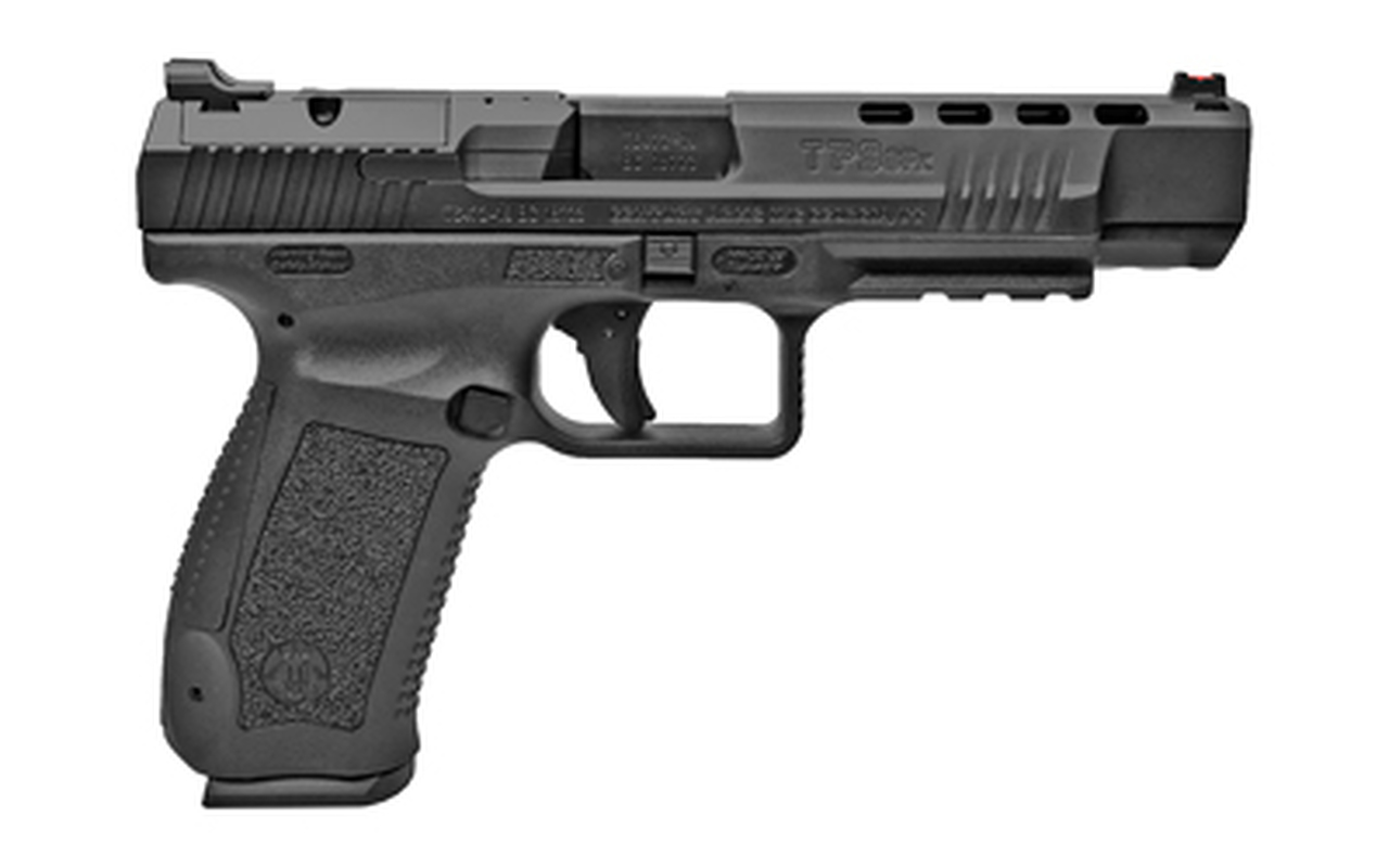Canik TP9SFx 9mm, 5.2″ Match Grade Barrel, Fiber Optic Sights, Black, 2x 20rd