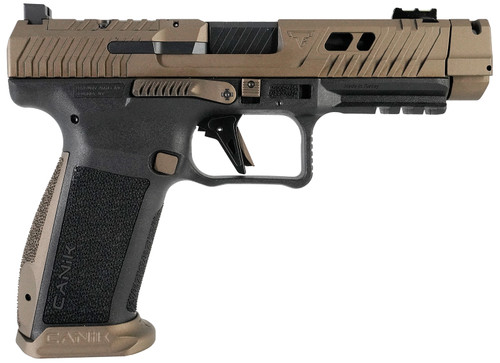 Canik TTI Combat 9mm, 4.6″ Ported Barrel, Burnt Bronze Cerakote, Optic Ready, 18rd