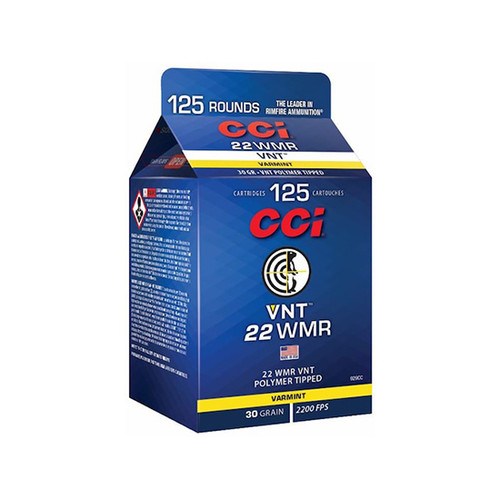 CCI Varmint 22 WMR 30gr, 2200 fps, Varmint Tipped, 125Bx/5Cs