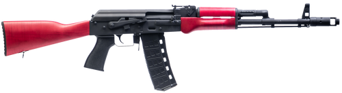 Century AK74 BFT556 Core 5.56x45mm, 16.5″ Threaded Barrel, Russian Red Maple Furniture, Black Rec, 30rd