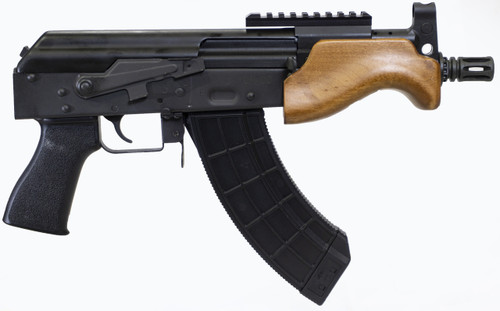 Century VSKA Micro Draco 7.62×39, 6″ Threaded Barrel, Black, Hardwood Handguard, 30rd