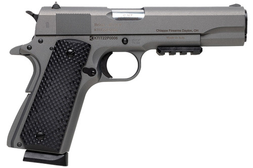 Charles Daly 1911 45 ACP, 5″ Barrel, Mystikote Tactical Gray, Black Grip, 8rd
