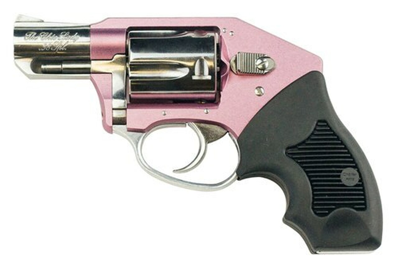 Charter Arms Chic Lady Undercover Lite, .38 Special, 2″, 5rd, DAO, Pink/Stainless, Pink Case