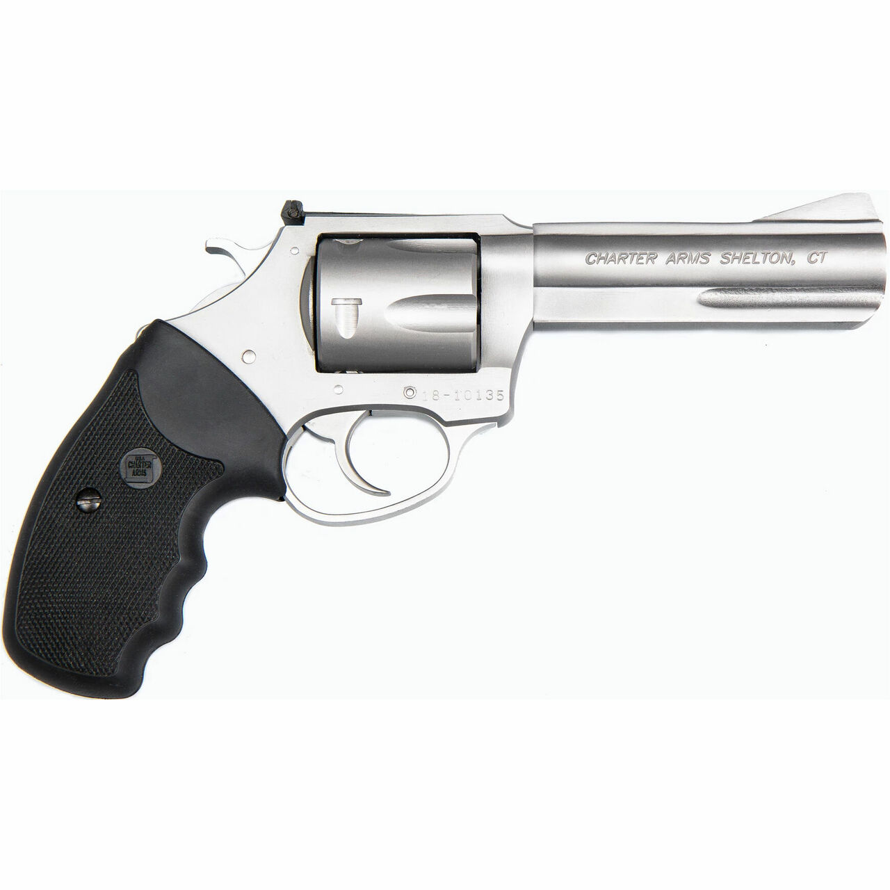 Charter Arms Pitbull 9mm, 4.2″ Barrel, Black Rubber Grip, Stainless, 5rd