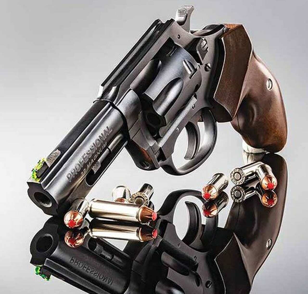 Charter Arms Professional 32 H&R, 3″ Barrel, Steel Frame, Blacknitride+ Finish, Walnut Wood Grips, LitePipe Fiber Optic Front Sight, 7rd