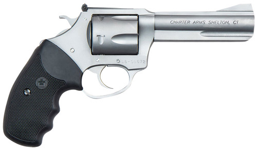 Charter Arms Professional VI 357 Magnum, 4.2″ Barrel, Stainless Steel, Black Grip, 6rd