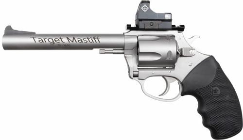 Charter Target Mastiff 357 Magnum, 6″ Barrel, Black Grips, Includes Sightmark Micro Optic, 5rd