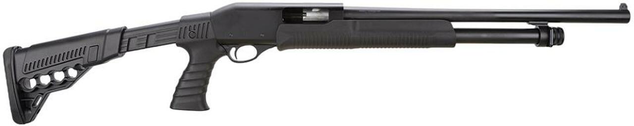 Chiappa C6-12 Pump 12ga 3″ 18.5″ MC1, Black 4Pos Stock, PG Synthetic B, 5 rd
