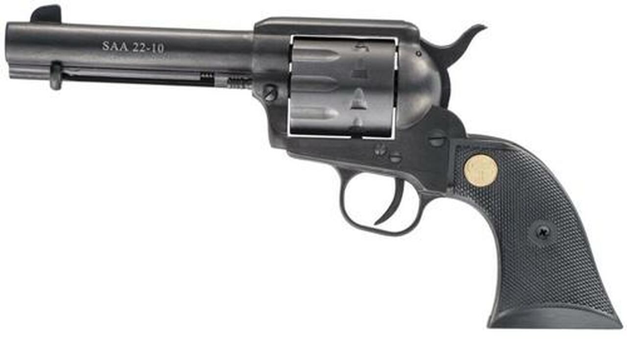 Chiappa Firearms 1873 SA Army 22 22LR/22Mag Combo 4.8″ 10rd Wood Grip Black